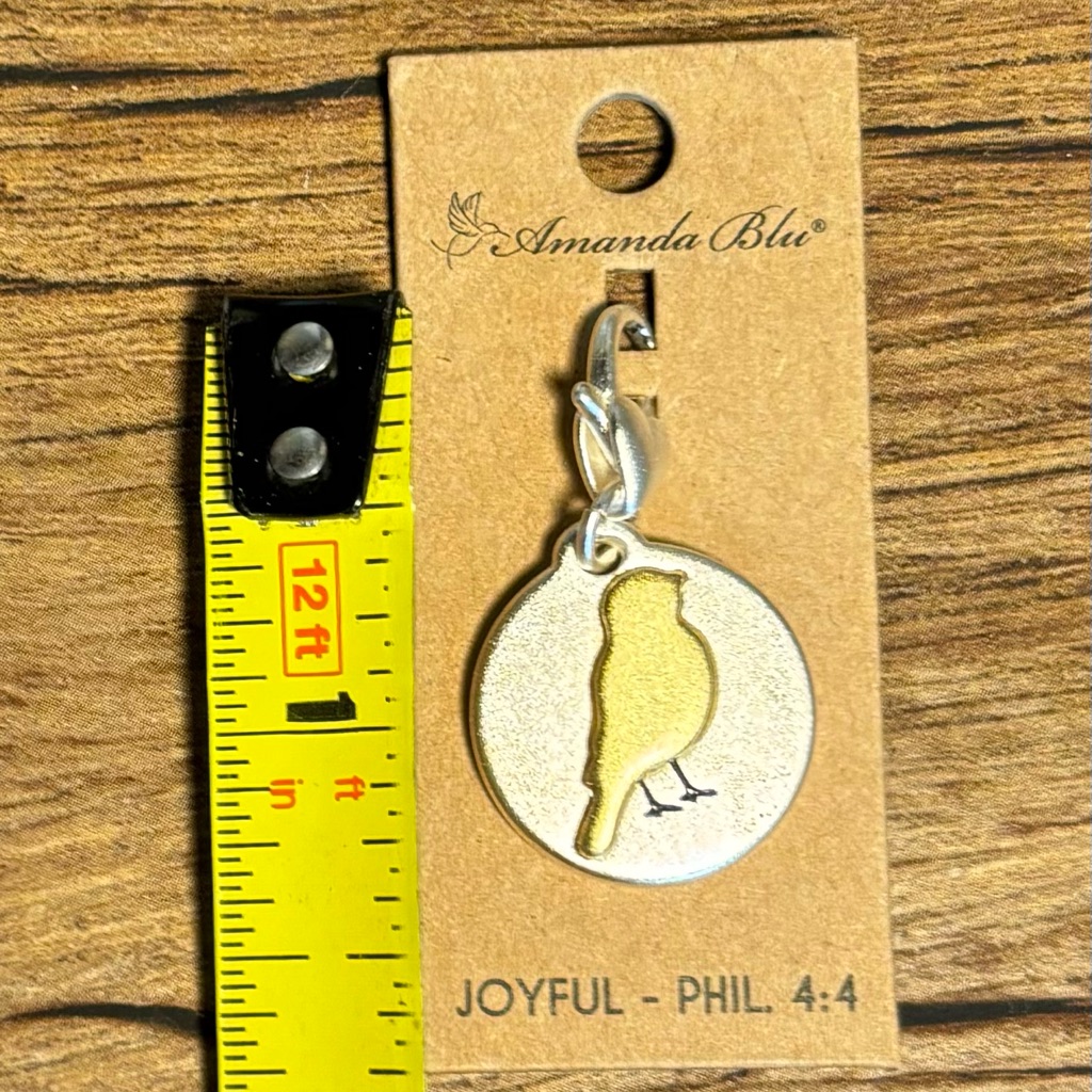 Amanda Blu Charm “Joyful”. Use On Bracelet, Zipper On Purse Or Clothing